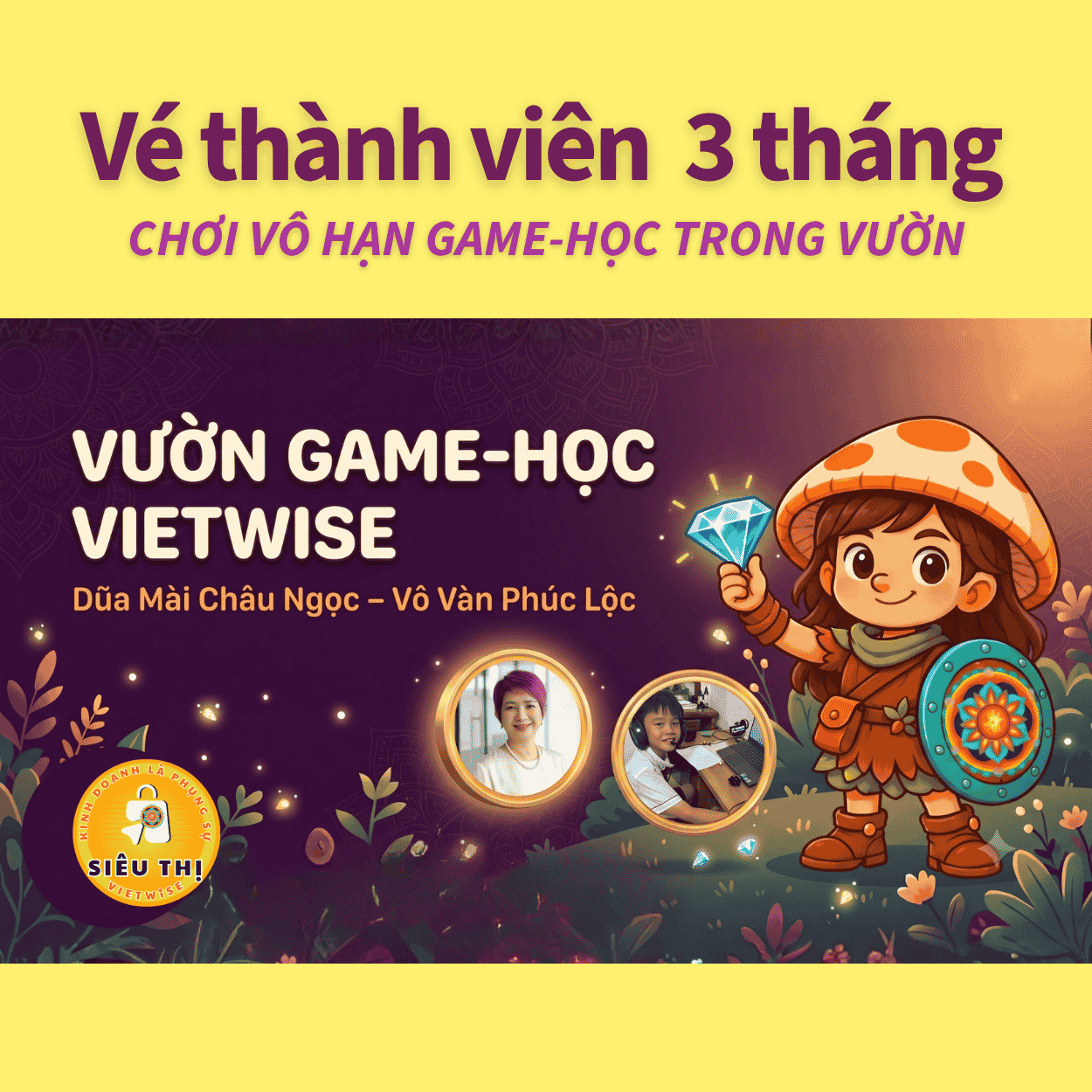 VIETWISE - Thành viên Vườn Game-học (3 tháng)