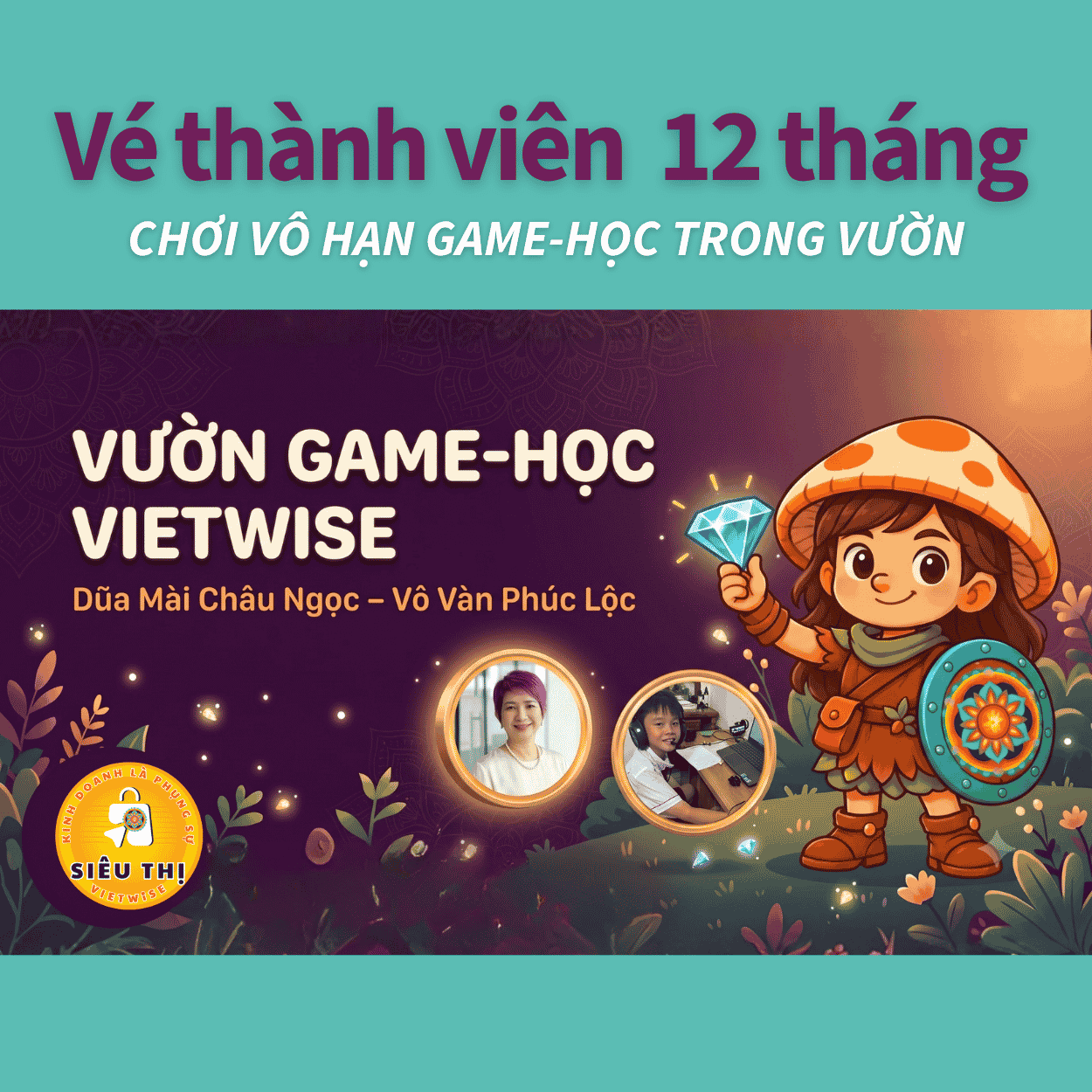 VIETWISE - Thành viên Vườn Game-học Vietwise (12 tháng)